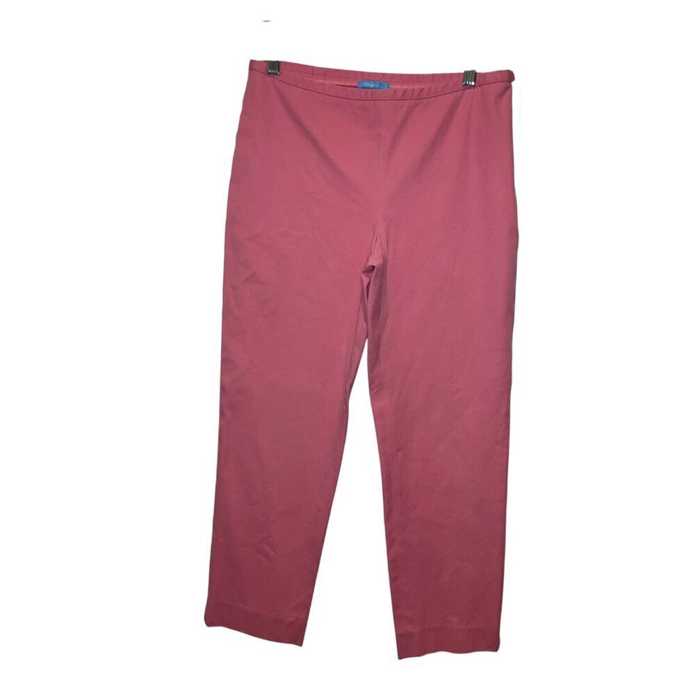 J.McLaughlin Womens Pink Straight-Leg Pants Size 4 Cotton Blend Comfortable Fit